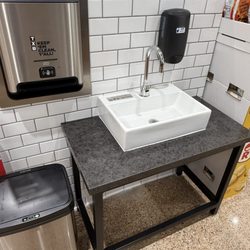 Hand washing station in the main area for your convenience