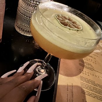 dLeña - Bartender's creation. Reposado, passionfruit, vanilla, and a surprise - Mexican Near Me - Washington, DC, District of Columbia
