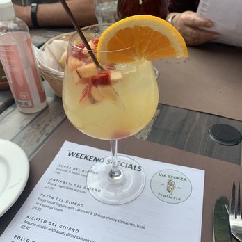 Via Sforza Trattoria - White sangria - Pizza Near Me - Westport, Connecticut