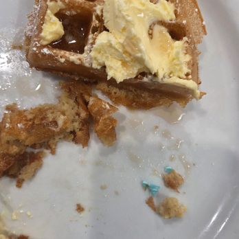 Corky's Kitchen & Bakery - Waffle with a hard piece of plastic in it - Bakeries Near Me - Eastvale, California Corky's Kitchen & Bakery - Waffle with a hard piece of plastic in it - Bakeries Near Me - Eastvale, California