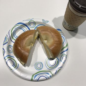 Shop With Us Foods - Breakfast! Bagel with egg and cheese and coffee - Grocery Near Me - Holbrook, New York