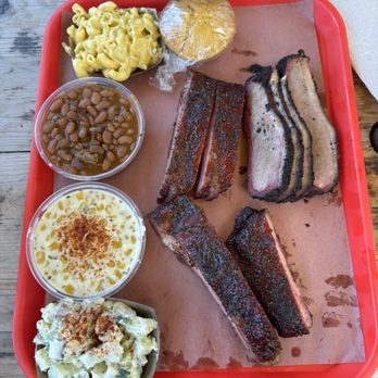 Terry Black's Barbecue - Brisket, ribs, corn bread, corn, potato salad, beans, Mac + cheese. - Barbeque Near Me - Austin, Texas Terry Black's Barbecue - Brisket, ribs, corn bread, corn, potato salad, beans, Mac + cheese. - Barbeque Near Me - Austin, Texas