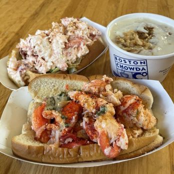 Boston Chowda - Hot Buttered Maine Lobster Roll Special Cold Maine Lobster Roll - Seafood Near Me - Boston, Massachusetts