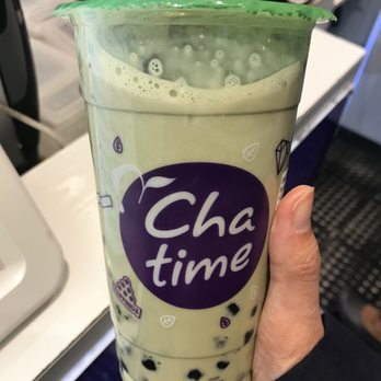 Teashop - Matcha milk tea with red bean + boba :) - Bubble Tea Near Me - Montreal, Quebec