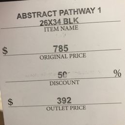 Example price tag