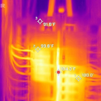 Xpert Home Inspector - Electric panel seen through infared camera! - Home Inspectors Near Me