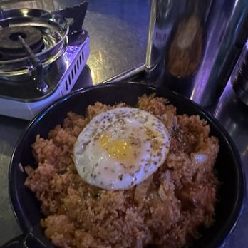 New Village Gastro Pub - Kimchi fried rice  Instagram: @hungrytamale - Korean Near Me - Northbrook, Illinois