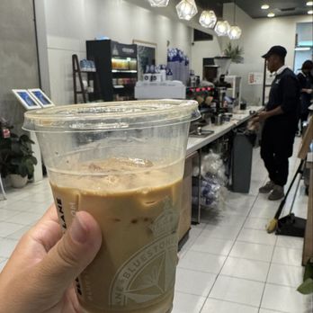 Bluestone Lane Times Square - Iced Magic latte (add simple syrup) - Coffee & Tea Near Me - New York, New York Bluestone Lane Times Square - Iced Magic latte (add simple syrup) - Coffee & Tea Near Me - New York, New York