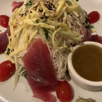 Hilo Bay Cafe - Somen salad with sashimi - New American Near Me - Hilo, Hawaii