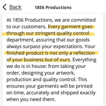1856 Productions - Ironic - even if someone was new / in-training, this shouldn't have been passed thru QC. - Graphic Design Near Me - Hayward, California 1856 Productions - Ironic - even if someone was new / in-training, this shouldn't have been passed thru QC. - Graphic Design Near Me - Hayward, California