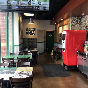 Wingstop - Three of the Four Tables in the Dining Area - Chicken Wings Near Me - Shawnee, Kansas