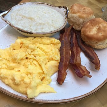 Salt & Ivy, A Coastal Kitchen - Eggs (Any Style-Scrambled), Bacon, Biscuits, And Grits - New American Near Me - Biloxi, Mississippi Salt & Ivy, A Coastal Kitchen - Eggs (Any Style-Scrambled), Bacon, Biscuits, And Grits - New American Near Me - Biloxi, Mississippi