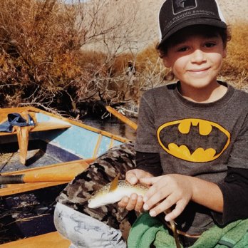 Sierra Trout Magnet Fly Shop - George (7) catches a brown trout - Fishing Near Me - Bishop, California