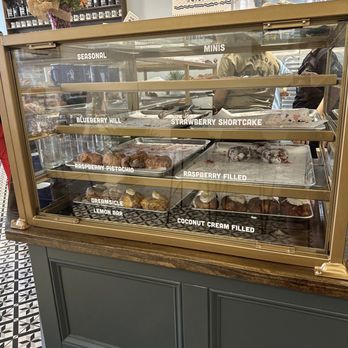 Parlor Doughnuts - There are two display cases this one is closer to the register and drink bar - Donuts Near Me - Columbus, Georgia Parlor Doughnuts - There are two display cases this one is closer to the register and drink bar - Donuts Near Me - Columbus, Georgia