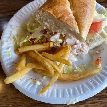 Milky Way Restaurant - A cold turkey sandwich and fries. This is a half size beings my husband and I split it. - New American Near Me - Fort Loudon, Pennsylvania Milky Way Restaurant - A cold turkey sandwich and fries. This is a half size beings my husband and I split it. - New American Near Me - Fort Loudon, Pennsylvania