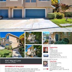 Language Connection CA - Open House this Saturday! From 1 to 4 PM at 1047 Niguel Lane, SAN JOSE, CA 95138 Asking price: $749,000 Price Reduced! Condo living, conveni