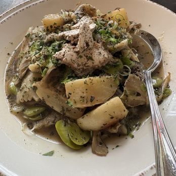 OneSpeed - Agnolotti (maitake mushrooms, Parmesan broth, turnips, beans) - Italian Near Me - Sacramento, California OneSpeed - Agnolotti (maitake mushrooms, Parmesan broth, turnips, beans) - Italian Near Me - Sacramento, California