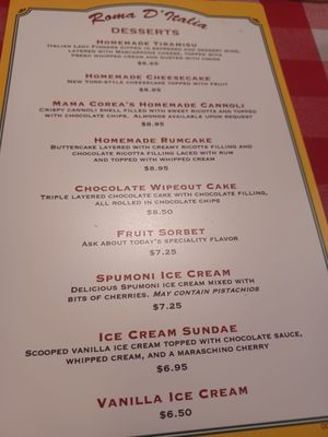 Menu photo 1 Roma D' Italia Tustin, CA Menu photo 1 Roma D' Italia Tustin, CA