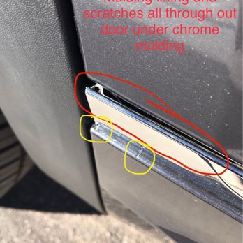 Caliber Collision - Moldings coming off and scratches and scuffs through out entire door under molding - Body Shops Near Me - Hesperia, California