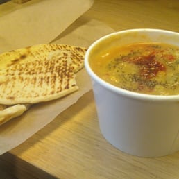 Best lentil soup ever + sambal + pepper. Best lentil soup ever + sambal + pepper.