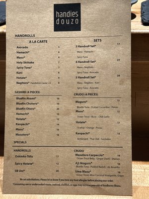 Menu photo 3 Handies Douzo Houston, TX Menu photo 3 Handies Douzo Houston, TX