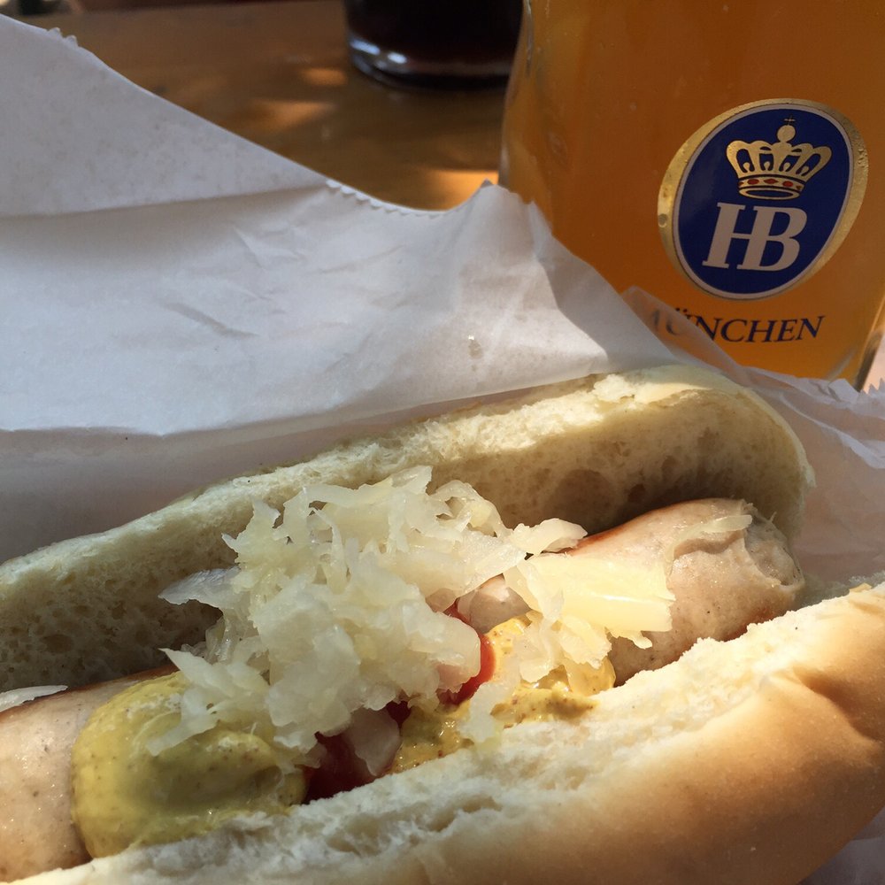 Estabrook Beer Garden - Brat and a beer. - Beer Gardens Near Me - Milwaukee, Wisconsin Estabrook Beer Garden - Brat and a beer. - Beer Gardens Near Me - Milwaukee, Wisconsin