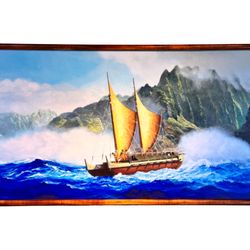 Big Island Living - Teak, Hardwood Furnishings & Art Gallery - "Breaking Surf" by Edwin Katyon