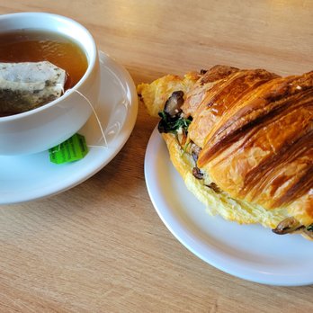 Flying Roadrunner Bakery - Tea and a savory croissant - Coffee & Tea Near Me - Albuquerque, New Mexico