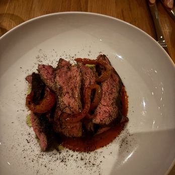 Alma - grilled skirt steak, peppers, beef fat roasted potato - Desserts Near Me - Toronto, Ontario