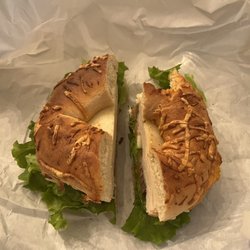 5 Star Donuts - Turkey sandwich on a toasted cheese bagel... yum!!!!!