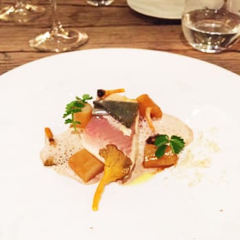 La Maison des Cariatides - Trout with sun chokes, local mushrooms and walnut dust - French Near Me - Dijon, 21 La Maison des Cariatides - Trout with sun chokes, local mushrooms and walnut dust - French Near Me - Dijon, 21