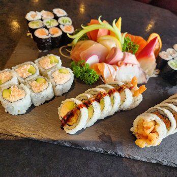 Gintaro Japanese Kitchen - Tray c sashimi and sushi platter for $60 - Japanese Near Me - Edmonton, Alberta Gintaro Japanese Kitchen - Tray c sashimi and sushi platter for $60 - Japanese Near Me - Edmonton, Alberta