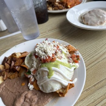 Nury’s - Chiquilles - homemade chips with chipotle ranchero sauce, chicken and eggs medium - Breakfast & Brunch Near Me - Fredericksburg, Texas