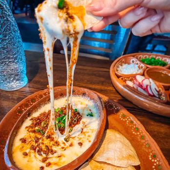 D' La Santa - Queso fundido con chorizo - Mexican Near Me - Seattle, Washington D' La Santa - Queso fundido con chorizo - Mexican Near Me - Seattle, Washington