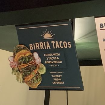 Moho Mexican Grill - Birria Taco menu. Tuesday, Friday and Saturday Only! - Mexican Near Me - Bayside, New York