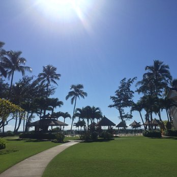 Aston Islander on the Beach - Looking out towards the pool area - Resorts Near Me - Kapaa, Hawaii