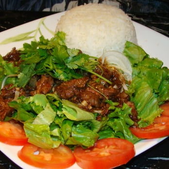 Bamboo Cafe - Filet Mignon & Steamed Rice (Com Bo Luc Lac) - Vietnamese Near Me - Simi Valley, California