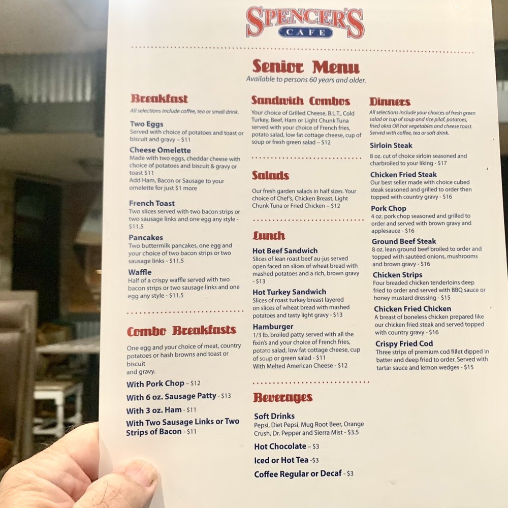 Spencer's Restaurant - Check out these deals for Seniors! - Breakfast & Brunch Near Me - Bakersfield, California Spencer's Restaurant - Check out these deals for Seniors! - Breakfast & Brunch Near Me - Bakersfield, California