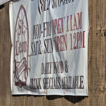 St Leon Tavern - Sign on the wall outside - Bars Near Me - W Harrison, Indiana St Leon Tavern - Sign on the wall outside - Bars Near Me - W Harrison, Indiana