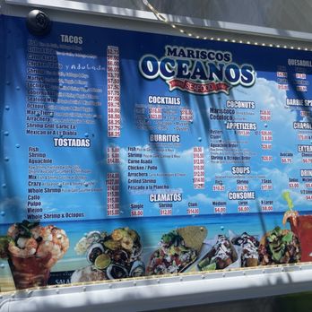 Mariscos Oceanos San Marcos - Menu - Food Trucks Near Me - San Marcos, California Mariscos Oceanos San Marcos - Menu - Food Trucks Near Me - San Marcos, California