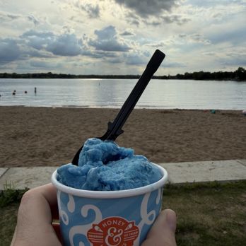 Antlers Park - Blue raspberry sorbet- this was delicious! Does stain your mouth blue! Haha - Parks Near Me - Lakeville, Minnesota