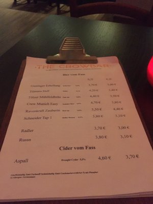Menu photo 3 The Crowbar Munich, BY