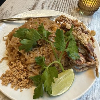 Thai Room Grand - Curry Pad Thai with soft-shell crab. - Thai Near Me - Toronto, Ontario Thai Room Grand - Curry Pad Thai with soft-shell crab. - Thai Near Me - Toronto, Ontario