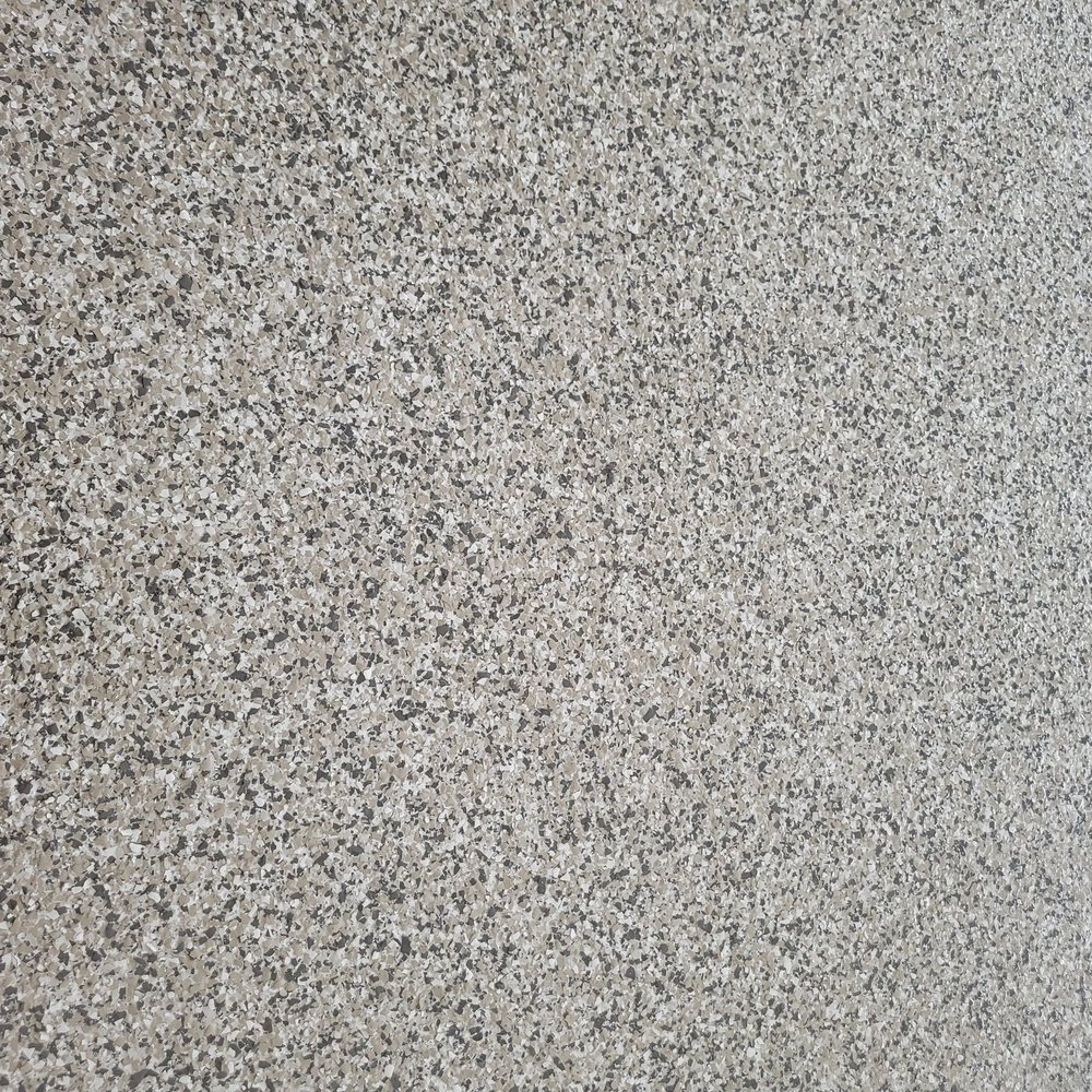Garage Epoxy Floor Pros - Close up of flake color " Madras " - Flooring Near Me - Orange, California