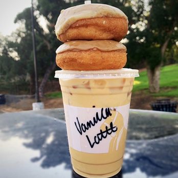 Dark Horse Coffee Roasters - Earl Grey and maple donut // Iced vanilla latte - Coffee & Tea Near Me - La Mesa, California