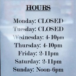 Current hours as of 4/3/22, but best confirm via website before visiting. Current hours as of 4/3/22, but best confirm via website before visiting.