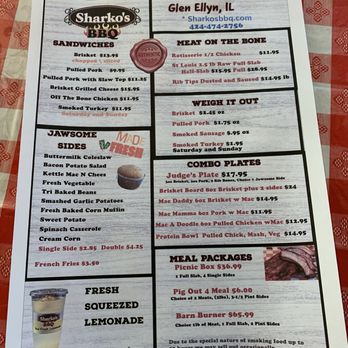 Sharko's BBQ - Current menu - Barbeque Near Me - Glen Ellyn, Illinois Sharko's BBQ - Current menu - Barbeque Near Me - Glen Ellyn, Illinois