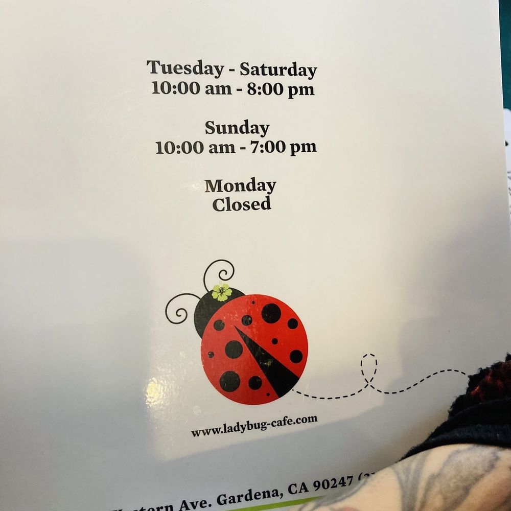 Ladybug Café - Had to.. Ladybug tattoo - Japanese Near Me - Gardena, California