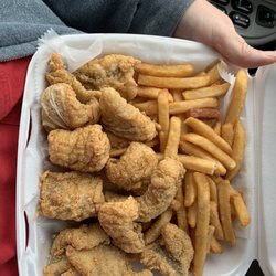 Catfish nuggets with fries