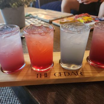 The Cedar Coffee - Lemonade flight with Blackberry, Raspberry,  Lavendar and Blueberry - Coffee & Tea Near Me - New Paris, Ohio